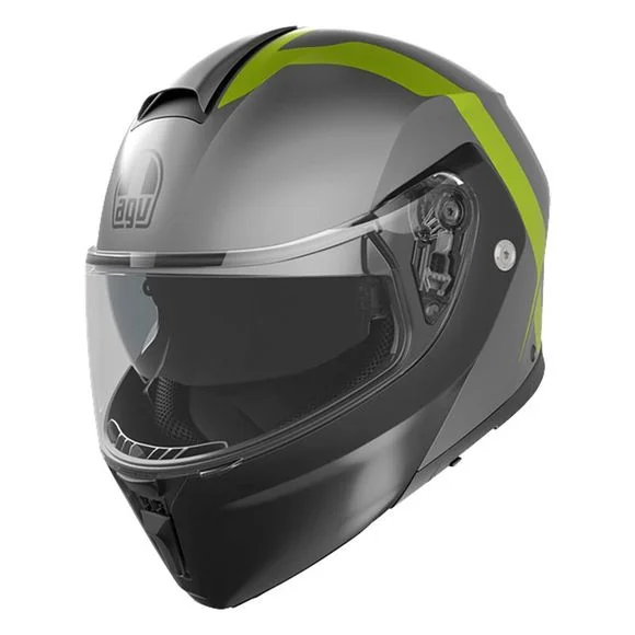 Casque AGV STREETMODULAR – RESIA MATT – Gris / Noir Ref : AG1009