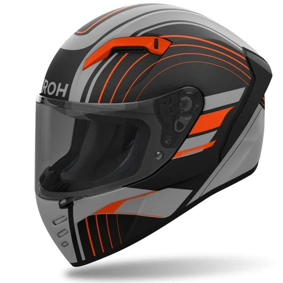 Casque Airoh CONNOR – ACHIEVE – Orange / Noir Ref : AR1394