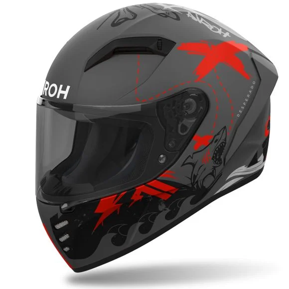 Casque Airoh CONNOR – DESPERADO – Orange Ref : AR1327