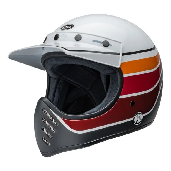 Casque Bell MOTO-3 RSD SADDLEBACK – Blanc / Noir Ref : EL0717
