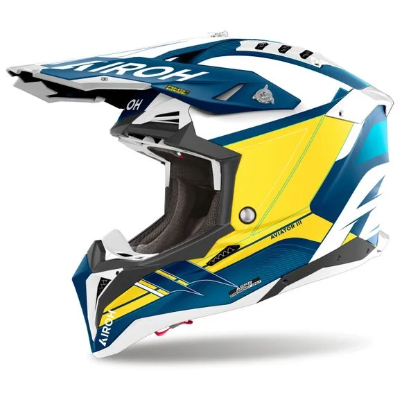 Casque cross Airoh AVIATOR 3 – SABER 2024 – Bleu Ref : AR1340