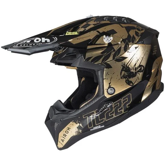 Casque cross Airoh AVIATOR 3 – TC 222 THE LEGEND 2023 – Noir / Jaune Ref : AR1319