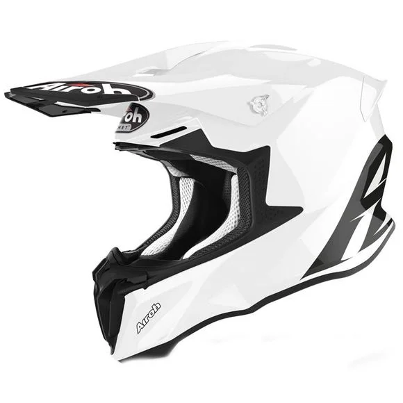 Casque cross Airoh TWIST 2.0 – COLOR – WHITE GLOSS 2023 – Blanc / Noir Ref : AR1000