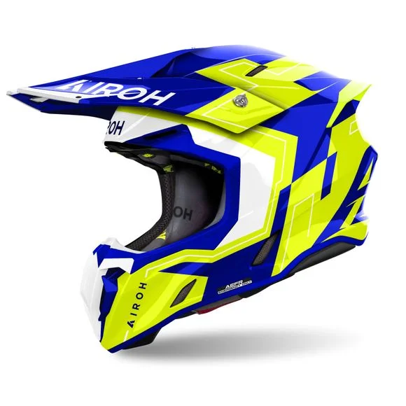 Casque cross Airoh TWIST 3 – DIZZY 2024 – Bleu / Jaune Ref : AR1374