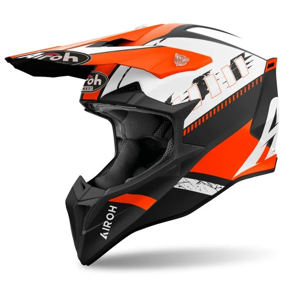 Casque cross Airoh WRAAAP – FEEL 2024 – Orange Ref : AR1381