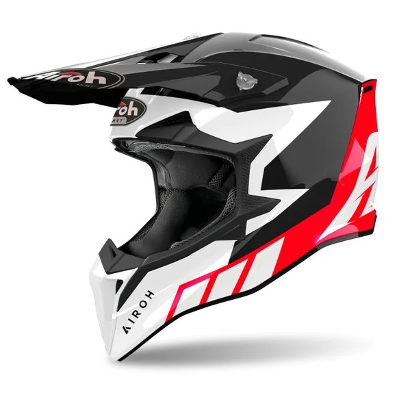 Casque cross Airoh WRAAAP – RELOADED 2024 – Noir / Rouge Ref : AR1378
