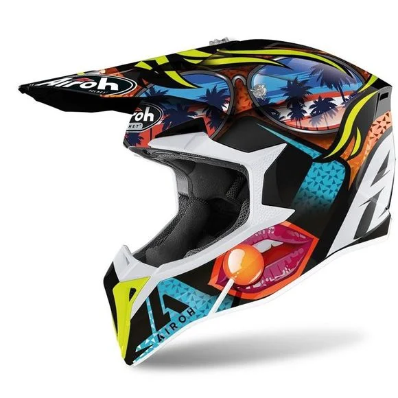Casque cross Airoh WRAAP – LOLLIPOP – GLOSS 2023 – Multicolore Ref : AR1181