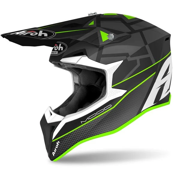 Casque cross Airoh WRAAP – MOOD – GREEN MATT 2023 – Vert Ref : AR1116