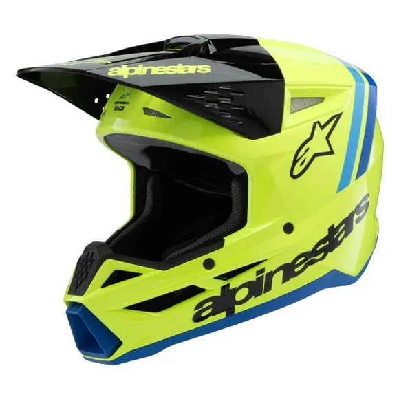 Casque cross Alpinestars SUPERTECH S-M3 – RADIUM – ENFANT – Jaune / Noir Ref : AP3393