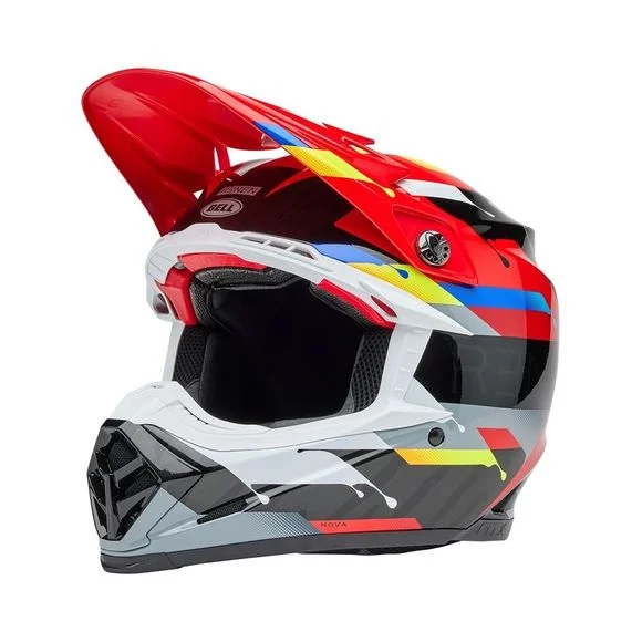 Casque cross Bell MOTO-9S FLEX RENEN NOVA 2025 – Noir / Rouge Ref : EL0734