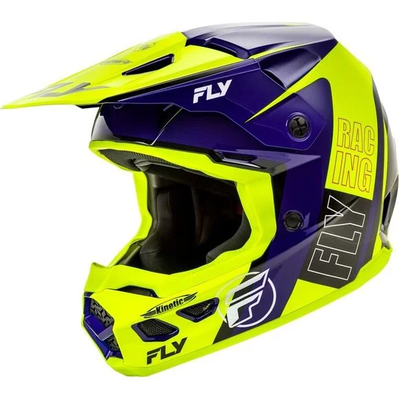 Casque cross Fly KINETIC RALLY 2025 – Noir / Jaune Ref : FL1521
