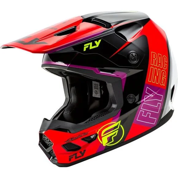 Casque cross Fly KINETIC RALLY 2025 – Noir / Rouge Ref : FL1524