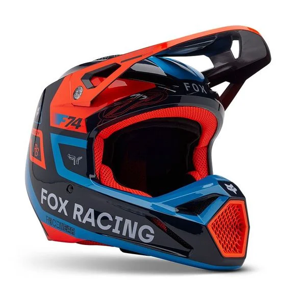 Casque cross Fox V1 RACE SPEC 2025 – Bleu / Rouge Ref : FX5152