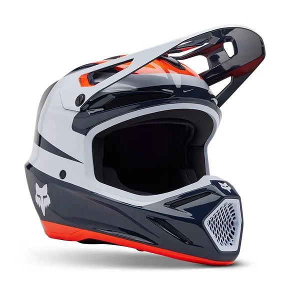 Casque cross Fox V3 DIVIDER 2025 – Bleu / Rouge Ref : FX5126