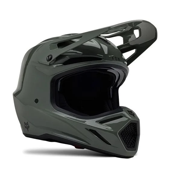 Casque cross Fox V3 RS CARBON SOLID 2025 – Noir Ref : FX5119