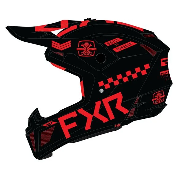 Casque cross FXR CLUTCH GLADIATOR 24 2024 – Noir / Rouge Ref : FXR0542