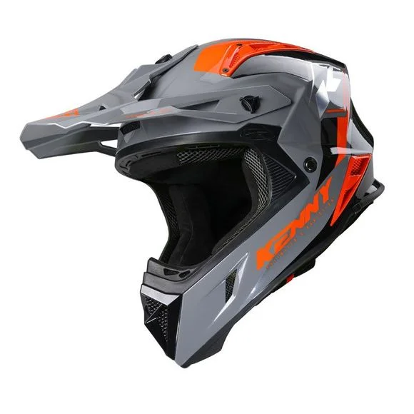 Casque cross Kenny TITANIUM – GRAPHIC 2024 – Gris / Orange Ref : KE1816-C51348