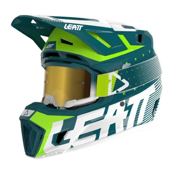 Casque cross Leatt 7.5 V23 avec masque 4.5 Iriz 2024 – Bleu / Jaune Ref : LB0664