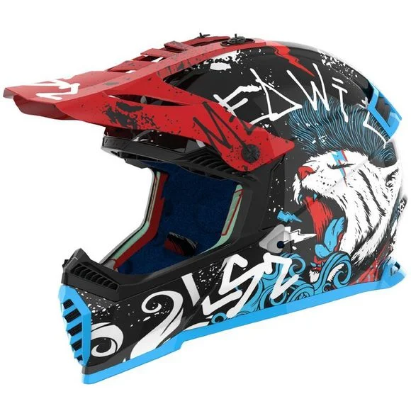 Casque cross LS2 MX437 FAST II MINI STARMAW ENFANT – Noir Ref : LS0879