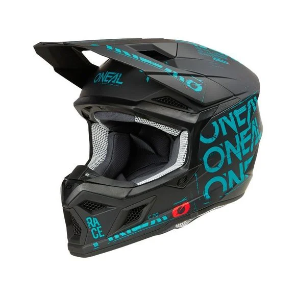 Casque cross O&rsquo;Neal 3SRS – STATIC 2025 – Noir / Bleu Ref : OL2044