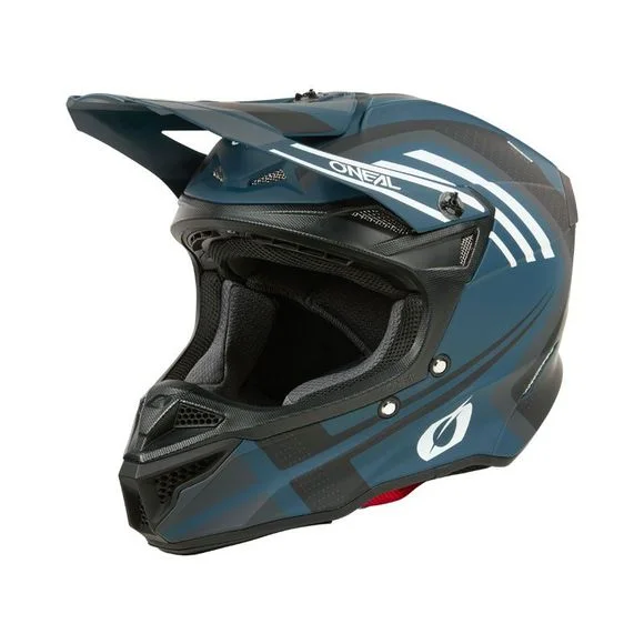 Casque cross O&rsquo;Neal 5SRS POLYACRILYTE – SPIKE 2025 – Blanc / Bleu Ref : OL2048