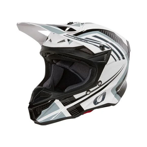 Casque cross O&rsquo;Neal 5SRS POLYACRILYTE – SPIKE 2025 – Blanc / Noir Ref : OL2049