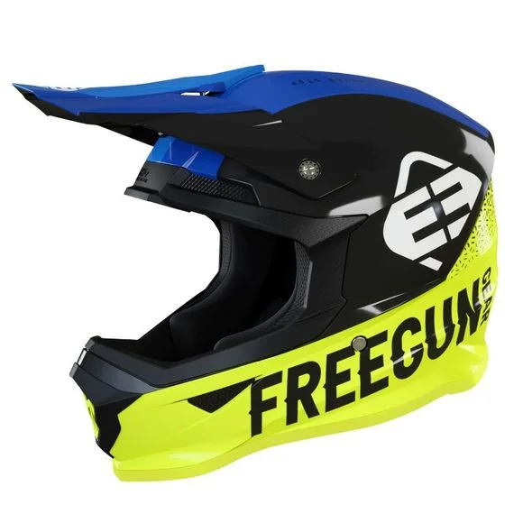 Casque cross Shot by Freegun XP-4 LOAD NEON YELLOW GLOSSY 2023 – Jaune / Noir Ref : FRG0355