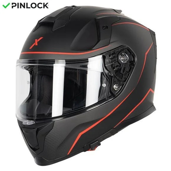 Casque Dexter MIRAGE BLACK/RED – Gris / Rouge Ref : DX0238