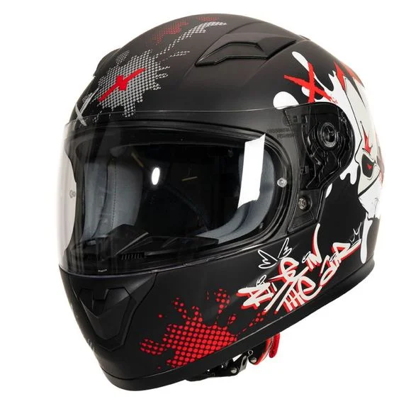 Casque Dexter ORION DARKO – Noir / Rouge Ref : DX0723