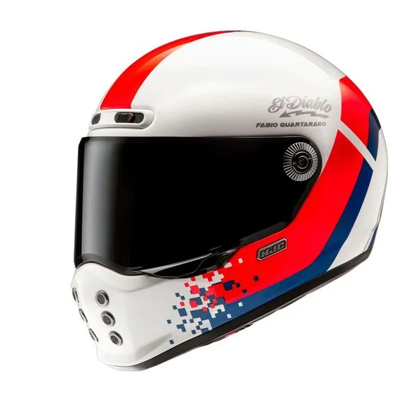 Casque Hjc V10 – FQ20 RETRO – Bleu / Rouge Ref : HJ1180