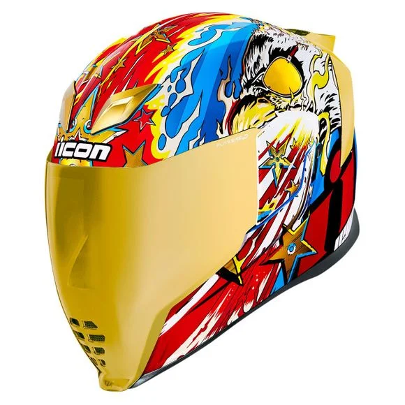 Casque Icon AIRFLITE FREEDOM SPITTER – Bleu / Rouge Ref : IC0787