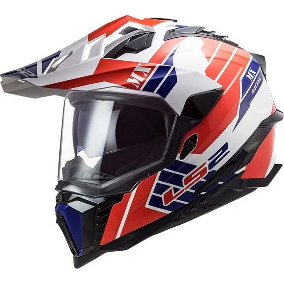 Casque LS2 MX701 – EXPLORER HPFC – ATLANTIS – Blanc / Rouge Ref : LS0760
