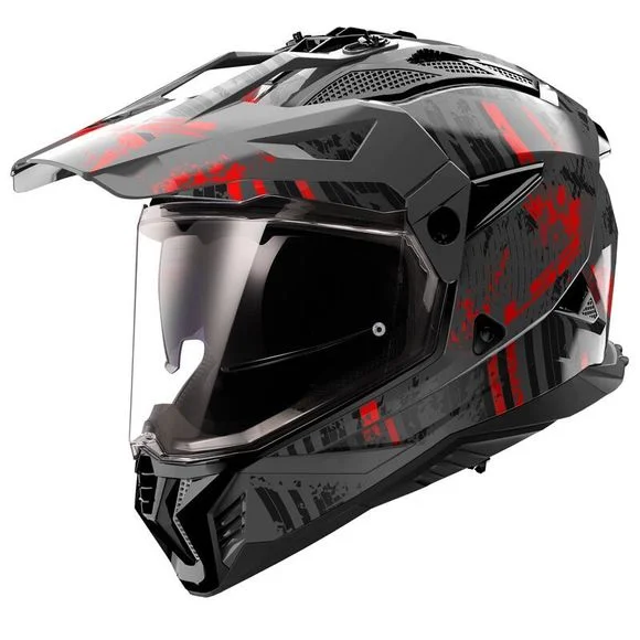Casque LS2 MX702 PIONEER II CRAZY – Noir / Rouge Ref : LS0901