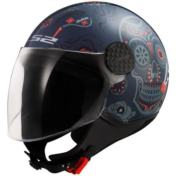 Casque LS2 OF558 – SPHERE LUX II – MAXCA – Bleu / Orange Ref : LS0993