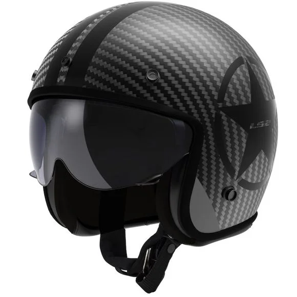 Casque LS2 OF601 BOB II CARBON STAR – Carbone Ref : LS0863