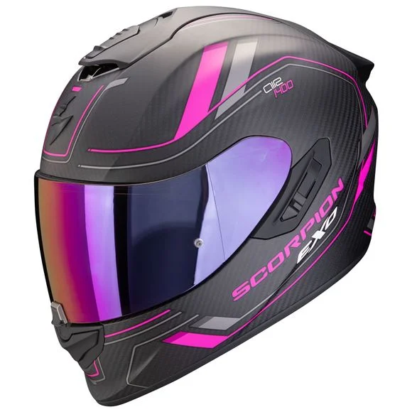 Casque Scorpion Exo EXO 1400 EVO II CARBON AIR – MIRAGE – Noir / Rouge Ref : SC1005