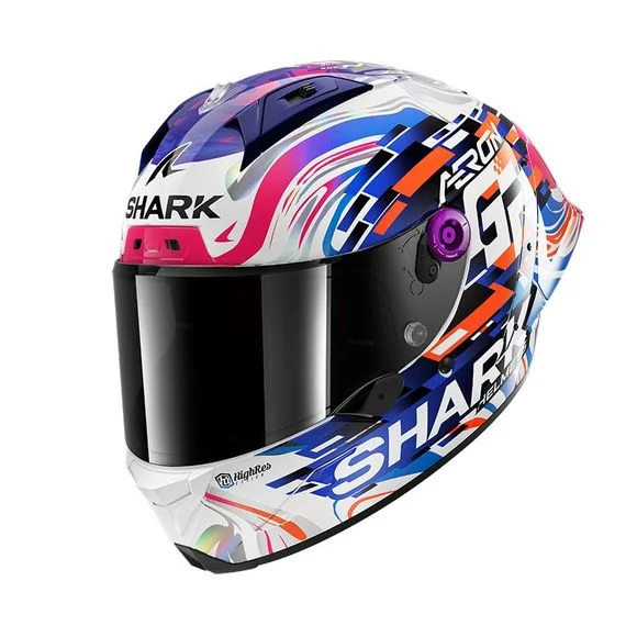 Casque Shark AERON-GP REPLICA ZARCO GP DE FRANCE – Carbone / Bleu Ref : SH1727