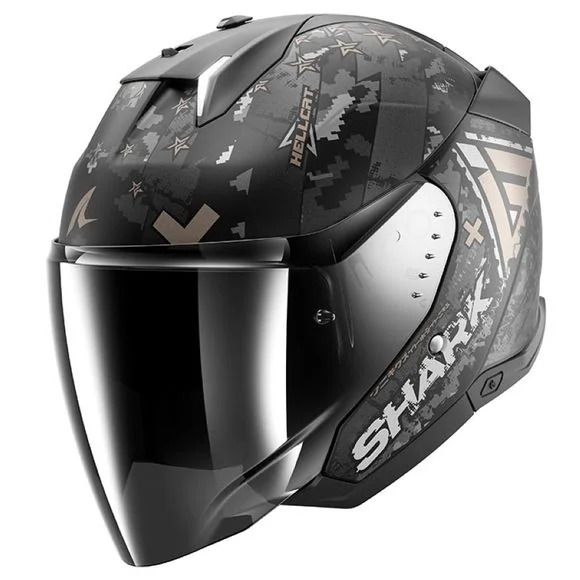 Casque Shark SKWAL i3 JET HELLCAT – Noir / Gris Ref : SH1773-BCAM