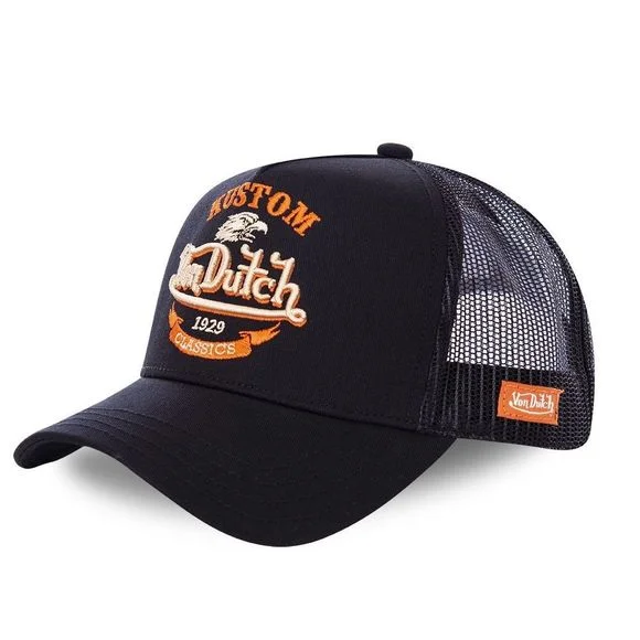Casquette Von Dutch TRUCKER NOIR – Noir Ref : VDH0113 / VD/0/CAS1/EAG/BLK-TU