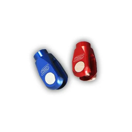 Chape de reglage de frein arriere SCAR alu bleu Yamaha BC102B