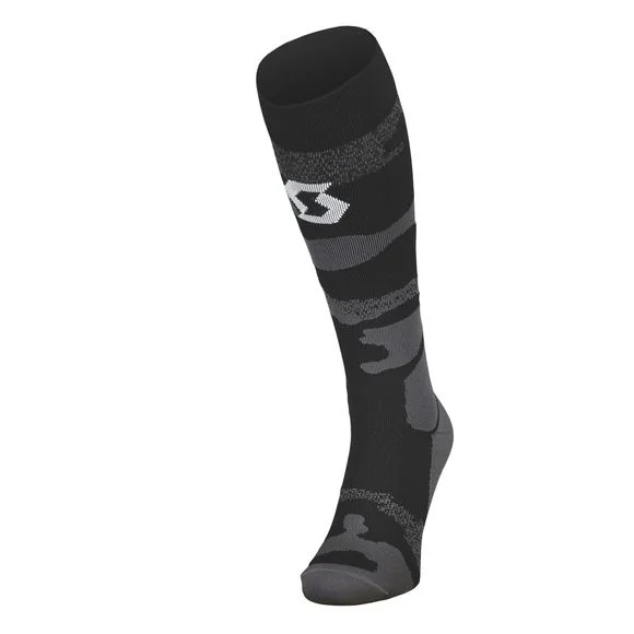 Chaussettes MX Scott Mid Long – Gris / Noir Ref : SCO1470