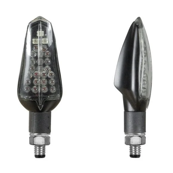 Clignotant Chaft Fresh à led avec feux de stop (La paire) Universel – Noir Ref : CH0418