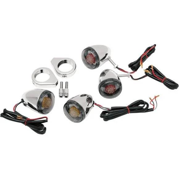 Clignotant Drag Specialties Deuce style led avant et arrière (La paire) Universel – Gris Ref : DRG0117 / 20200275
