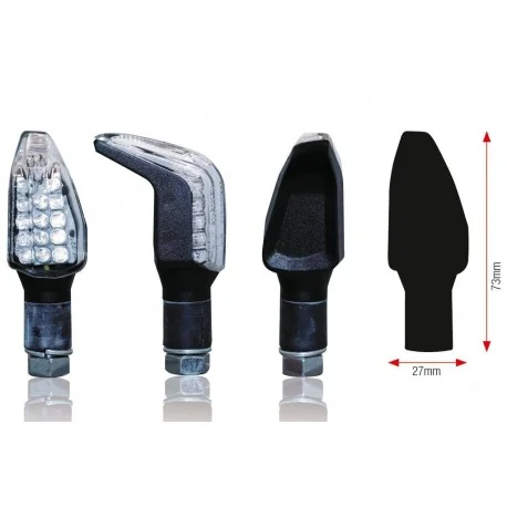 Clignotants moto universel Boomerang a LED