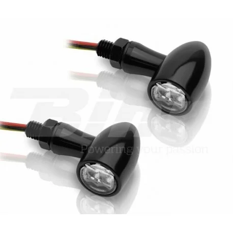 Clignotants moto universel LED V-PARTS alu avec feu de position integre