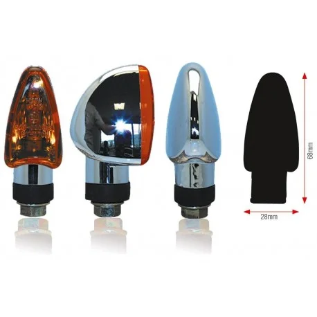 Clignotants moto universel TRIANGLE a ampoule