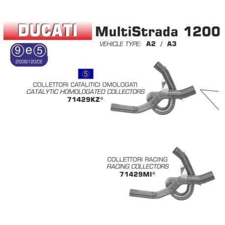 Collecteur d’Echappement ARROW DUCATI 1200 MULTISTRADA 2010-2014