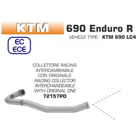 Collecteur d’Echappement ARROW KTM 690 ENDURO R SMC-R 2019-2023