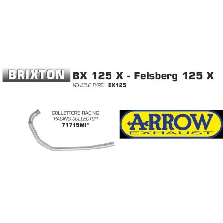 Collecteur d’Echappement racing ARROW BRIXTON BX 125 X / FELSBERG 125 X 2019-2020