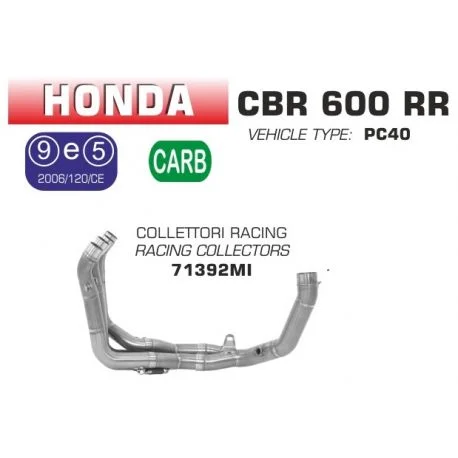 Collecteur d’Echappement racing ARROW HONDA CBR600RR 2009-2012
